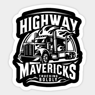 Highway Mavericks Trucking Boldly Sticker